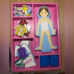 Melissa & Doug Julia magnetic wooden dress-up doll set . 29 piece set
